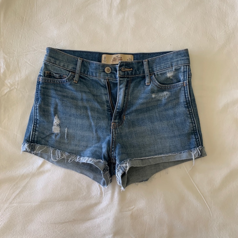 High Rise Denim Shorts